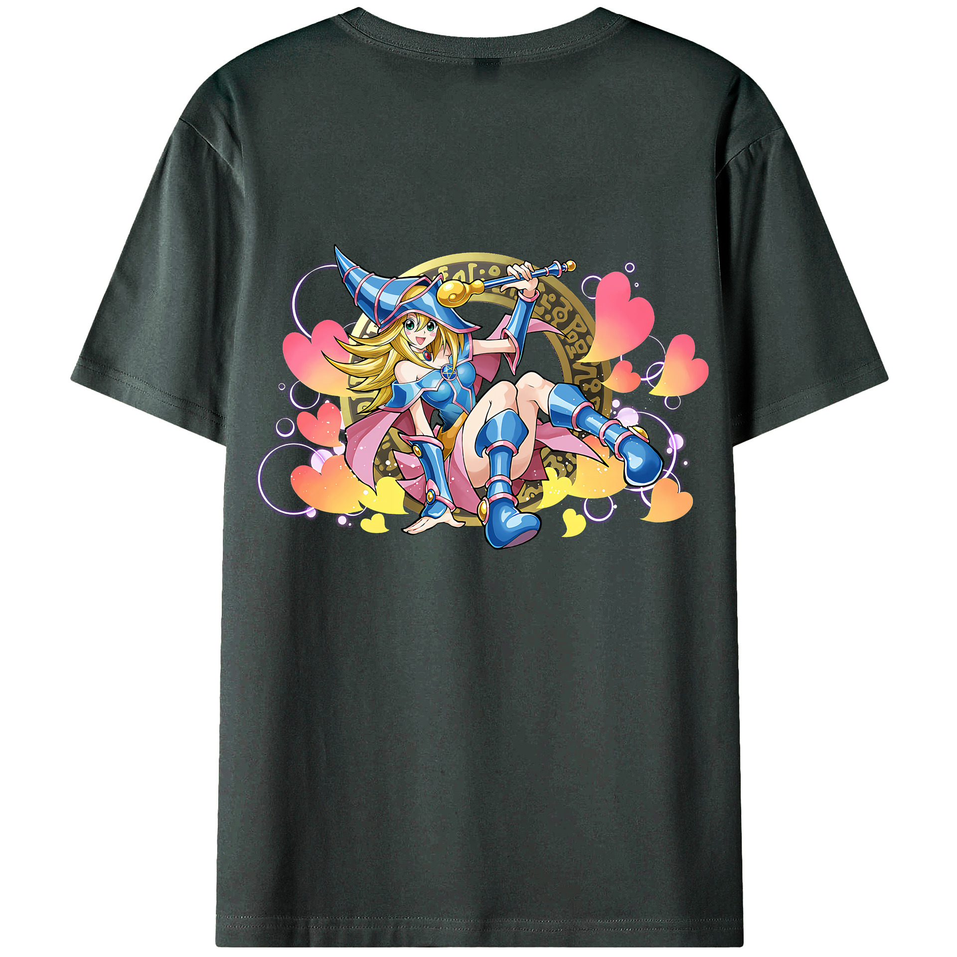 （画像用） 遊☆戯☆王 Yu-Gi-Oh! 綿100％ メンズ半袖Tシャツ（バックプリント） 通気性
